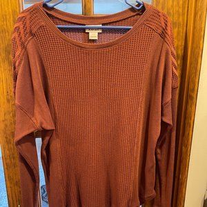 Ariat long sleeved shirt, Orange, Size Large